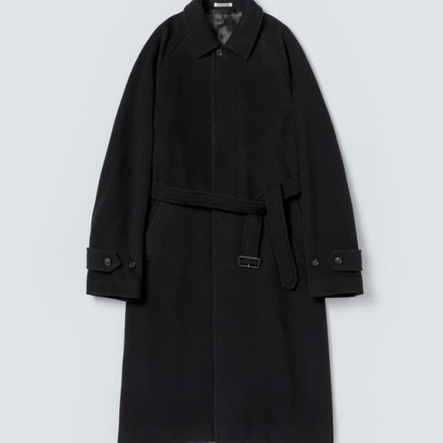 (급처)오라리 캐시미어 울 모저코트 Black 3size