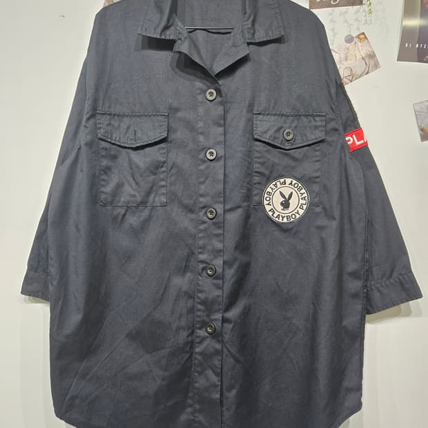 플레이보이 블랙 셔츠 자켓