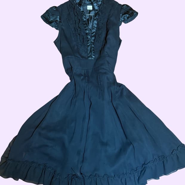 axes 고스 갸루 블랙 롱 원피스