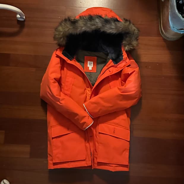 GAP 키즈 워메스트 다운 파카 (라바 오렌지) XL(키즈사이즈)