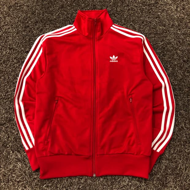 아디다스 파이어버드 레드 져지 트랙 자켓