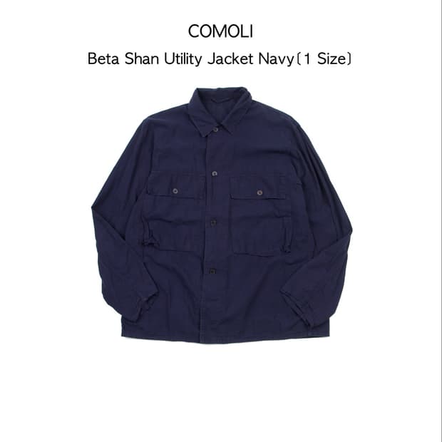 COMOLI 베타 샨 유틸리티 재킷 네이비