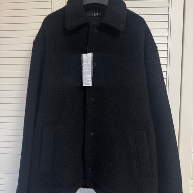 이오맨 부클 모헤어 하프 코트 오버핏 95~100 새제품