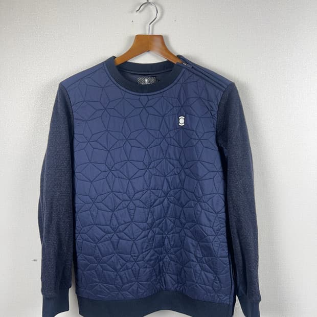 와이드앵글 남성 울 퀼팅 방풍 맨투맨 M