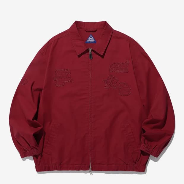 이스트쿤스트 WASHED ZIP-UP WORK JACKET_RED