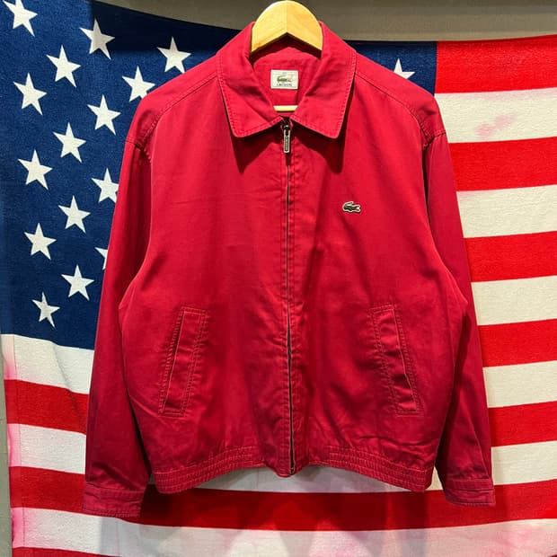 라코스테 레드 블루종 자켓