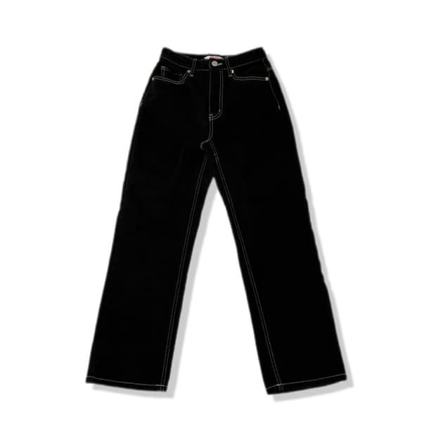 ordinary holiday stitch black jeans