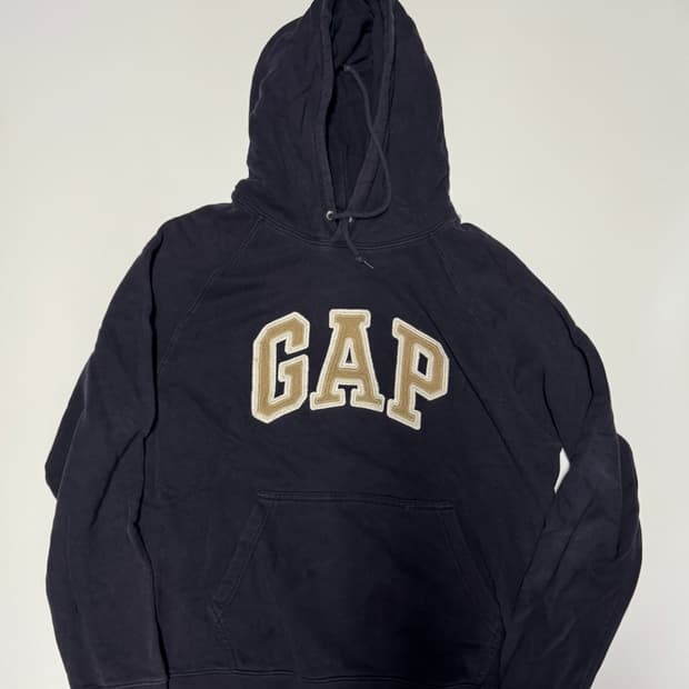 정품 GAP 갭 스펠아웃 빅 로고 후드티 L