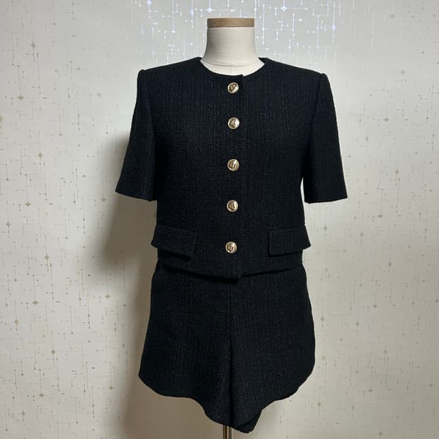 준지 트위드 반팔 셋업 -미착용새상품-