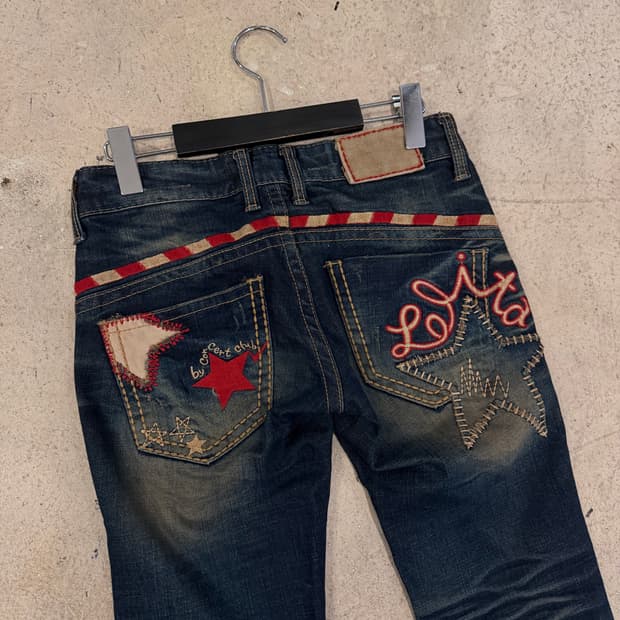 ROLITA JEANS 별 패치 포인트 진