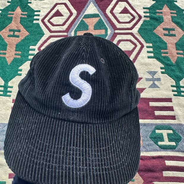 슈프림  s로고 코듀로이 볼캡