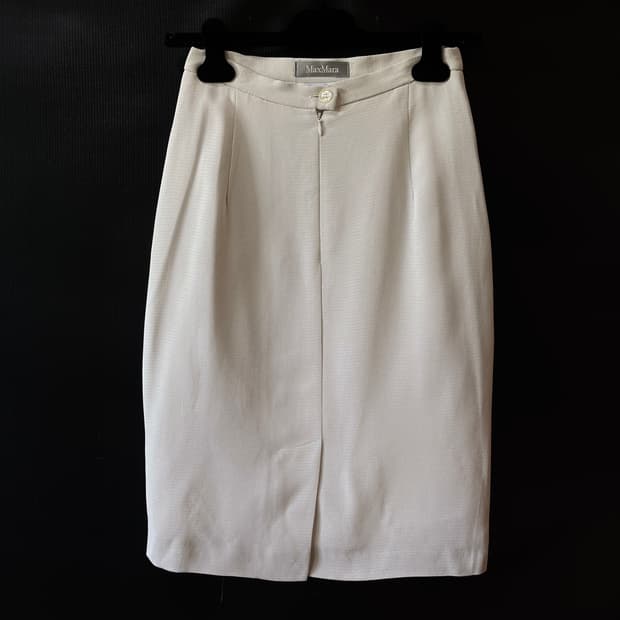S) MaxMara 메인라인 하계 미디스커트 비스코스 코튼