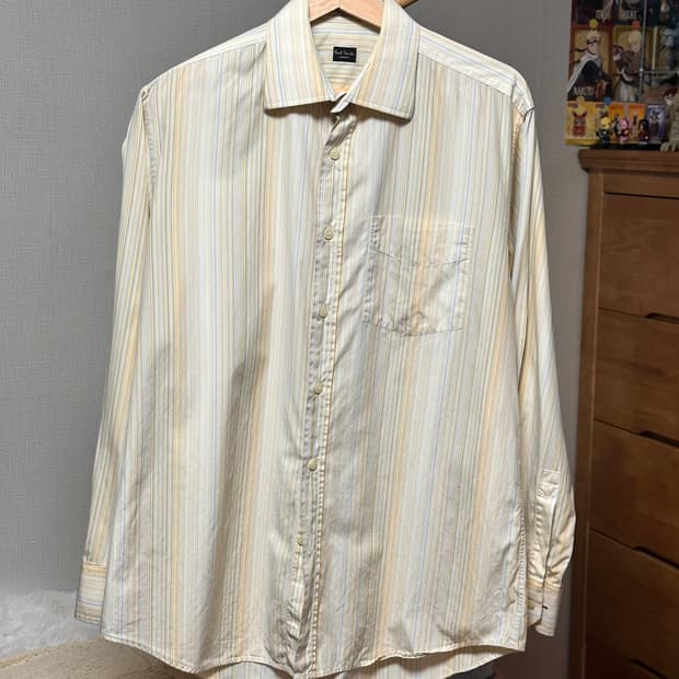 폴스미스 바코드 스트라이프셔츠 15 1/2 옐로우