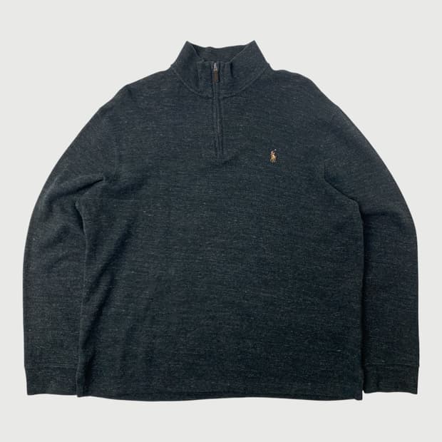 [L/정품] 폴로 랄프로렌 반집업 니트 차콜 L1-0009