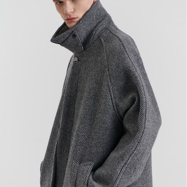 DNSR 빅카라 오버사이즈 발마칸 코트 M