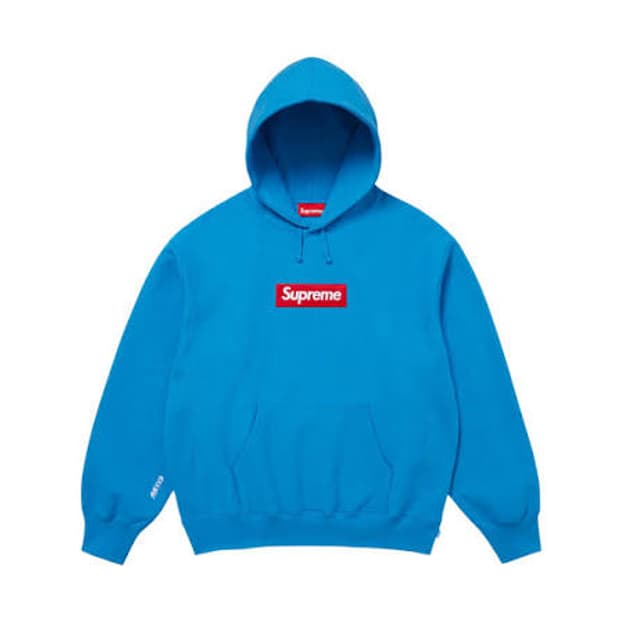 [XL]슈프림 25FW 박스로고 후드 시안 / 하빨