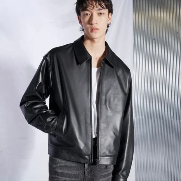 [m]23ss 스페로네 리얼레더 램스킨 오버핏 투웨이 싱글