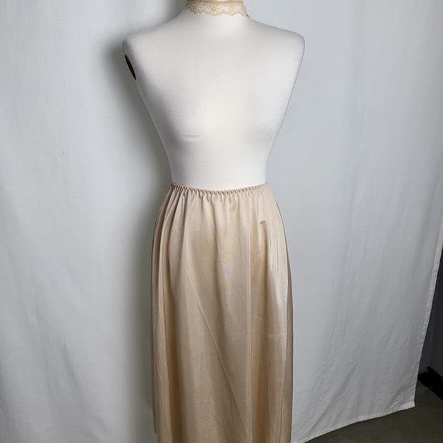 빈티지 살몬 슬립 스커트