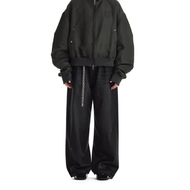 트리밍버드 nylone tuck blouson set-up jumper