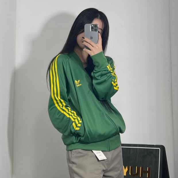 아디다스 그린 옐로 슈퍼스타 져지 100 