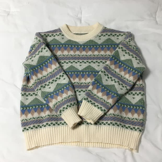 모리걸 빈티지 니트