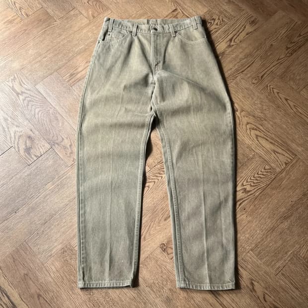 [34]90's 리바이스 550 오렌지탭 USA Made 카키 데님 팬츠