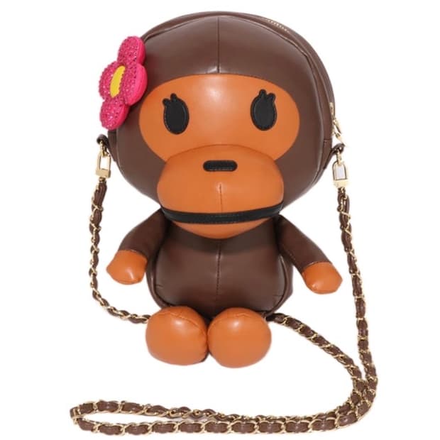 베이프 베이비리사 크리스탈 스톤 플러시돌체인 숄더백