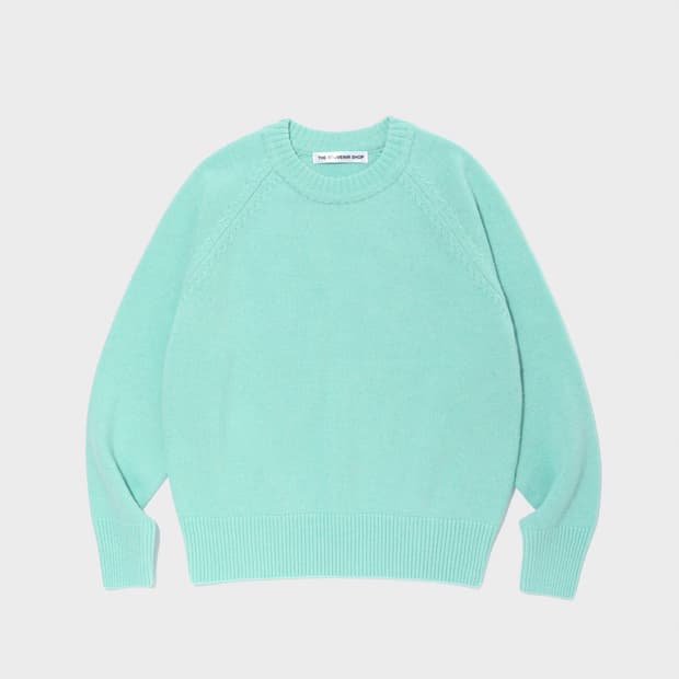 더수베니어샵 민트 니트 L size