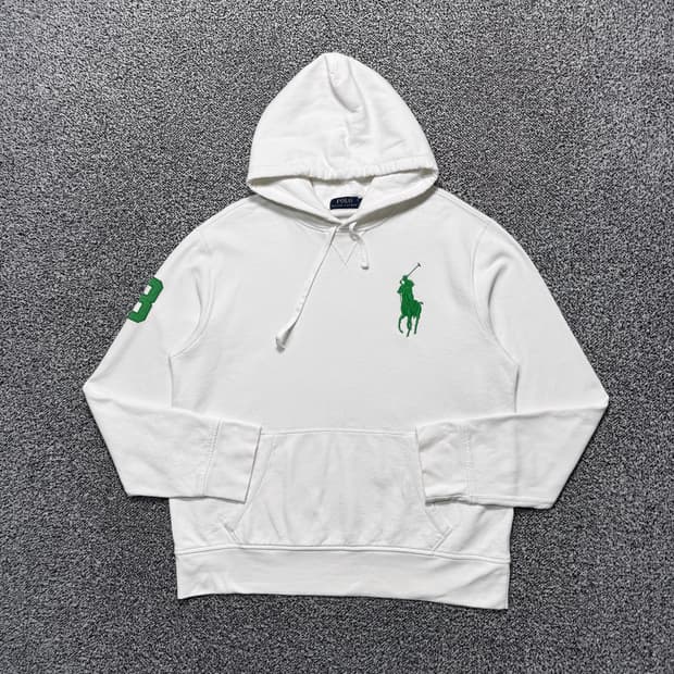 Name : 폴로 랄프로렌 그린 빅포니 화이트컬러 후드티 :) 