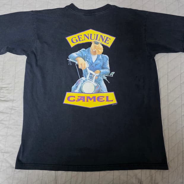 [XL] 90s 빈티지 카멜 프로모 제뉴인 테이스트 포켓 티셔츠
