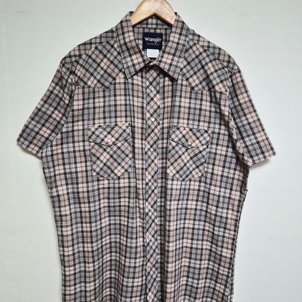 랭글러Wrangler 체크 셔츠 L사이즈 - S356