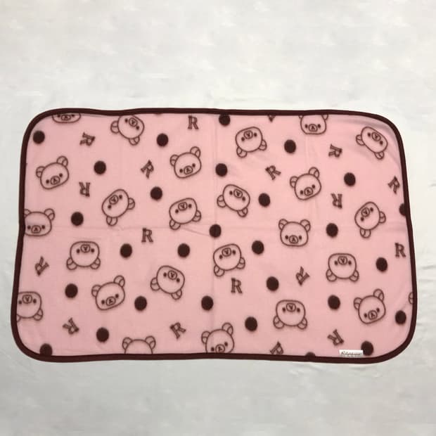 리락쿠마 도트 담요 핑크