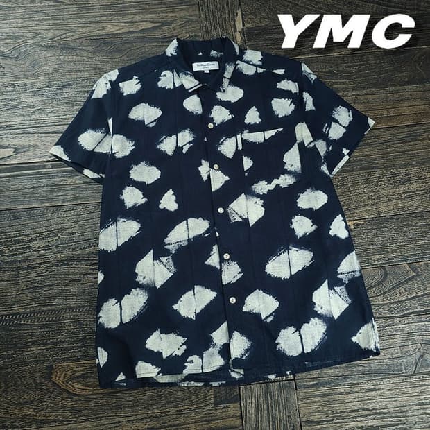 [YMC] 런던 말릭 아트 패턴 반팔 셔츠 M21945