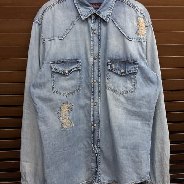자라 웨스턴 데미지 셔츠