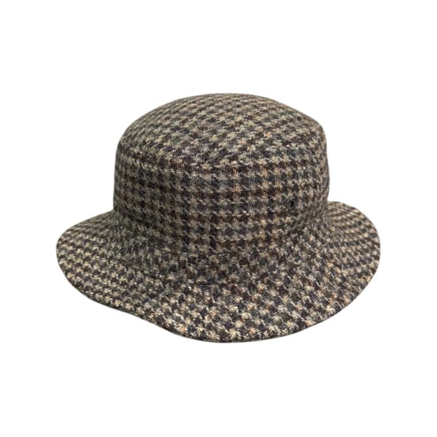 vintage harris tweed wool hat