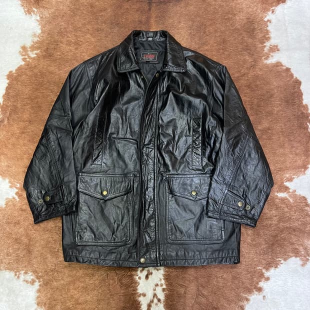 Vintage D'HOMME 양가죽 레더 카코트