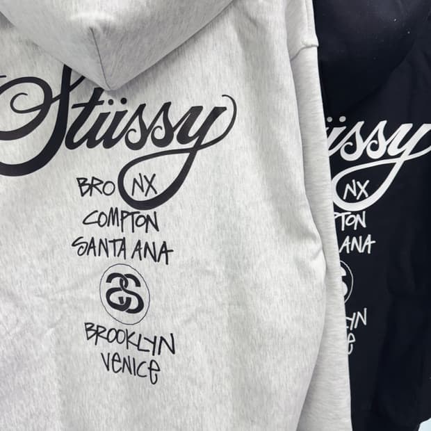 [새상품] 스투시 월드투어 기모 후드집업