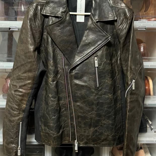 Carpe diem sheepskin leather jacket