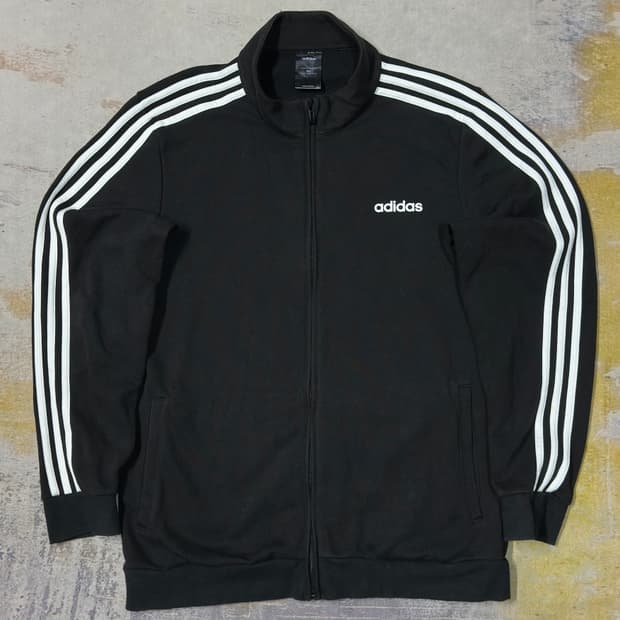 아디다스 면 트랙탑 블랙 xxl