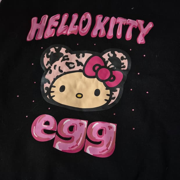 새상품) Avail egg 헬로키티 후드집업 호피 키티 갸루 y2k 일브