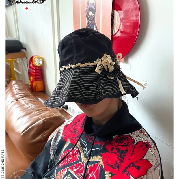 CA4LA Japan Linen Ribbon Trim Bucket Hat