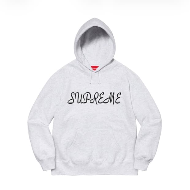 슈프림 23SS 스크립트 후디 애쉬 그레이