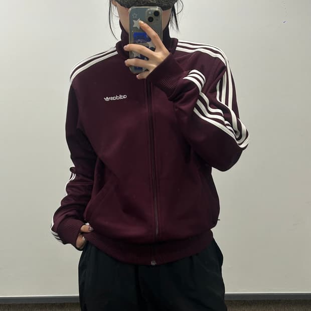 Adidas 아디다스 베켄바우어 폴라베어 자수 딥퍼플 져지 