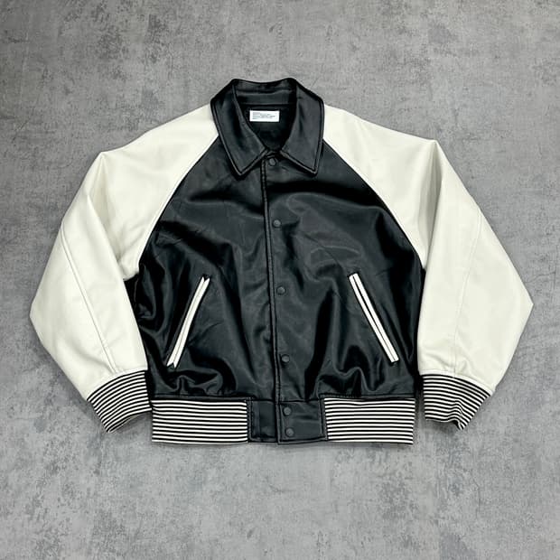 파르티멘토 비건레더 바시티 자켓