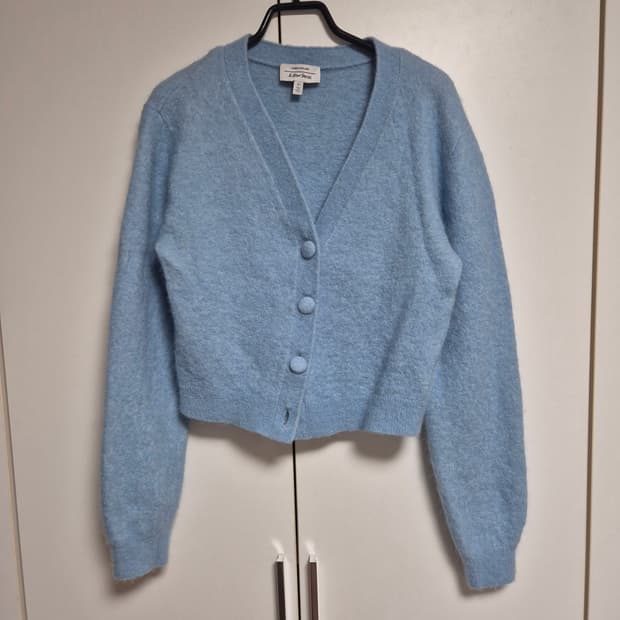 앤아더스토리즈 & Other Stories 울 블렌드 크롭 가디건 블루