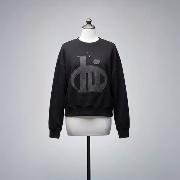 HEIM 헤임 빅 로고 크롭 스웨트셔츠 맨투맨