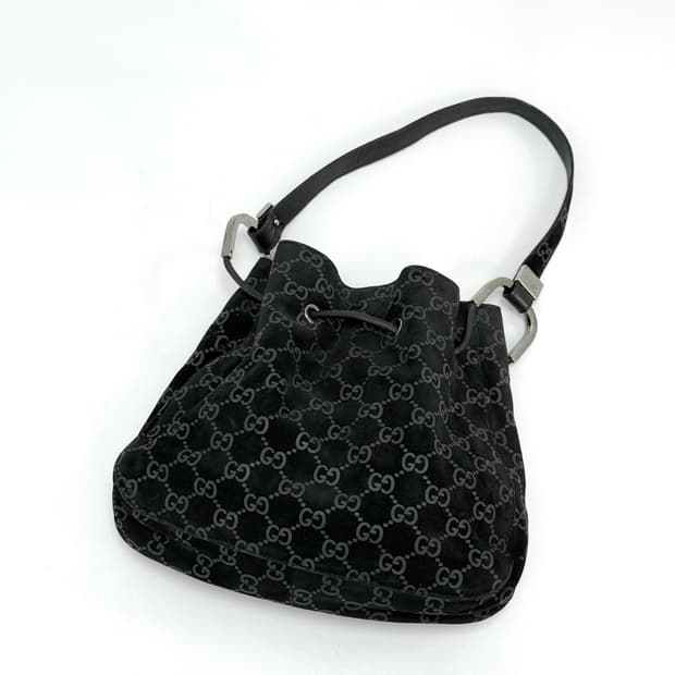 Gucci GG Suede Shoulder Bag
