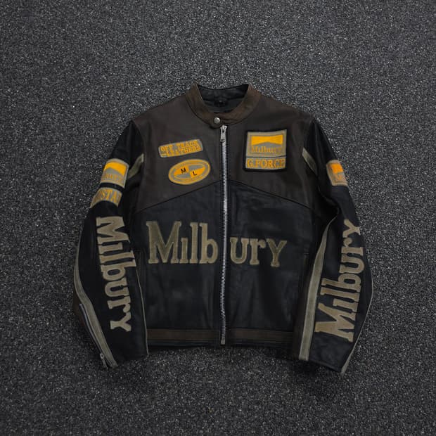 USA 빈티지 소가죽 레이싱 자켓 (M)