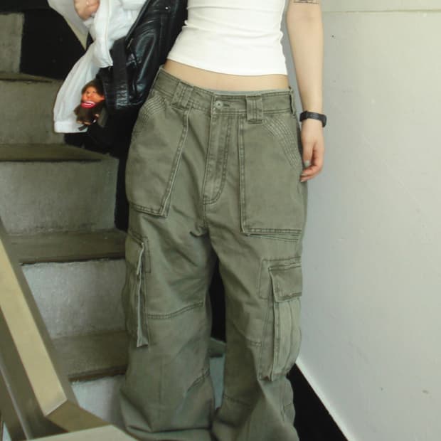 아워캐비넷 카고 와이드 팬츠 (S)(1번 착용)