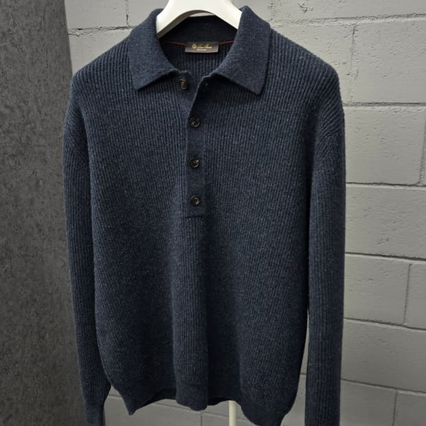 로로피아나 리브드 캐시미어 카라 니트 52